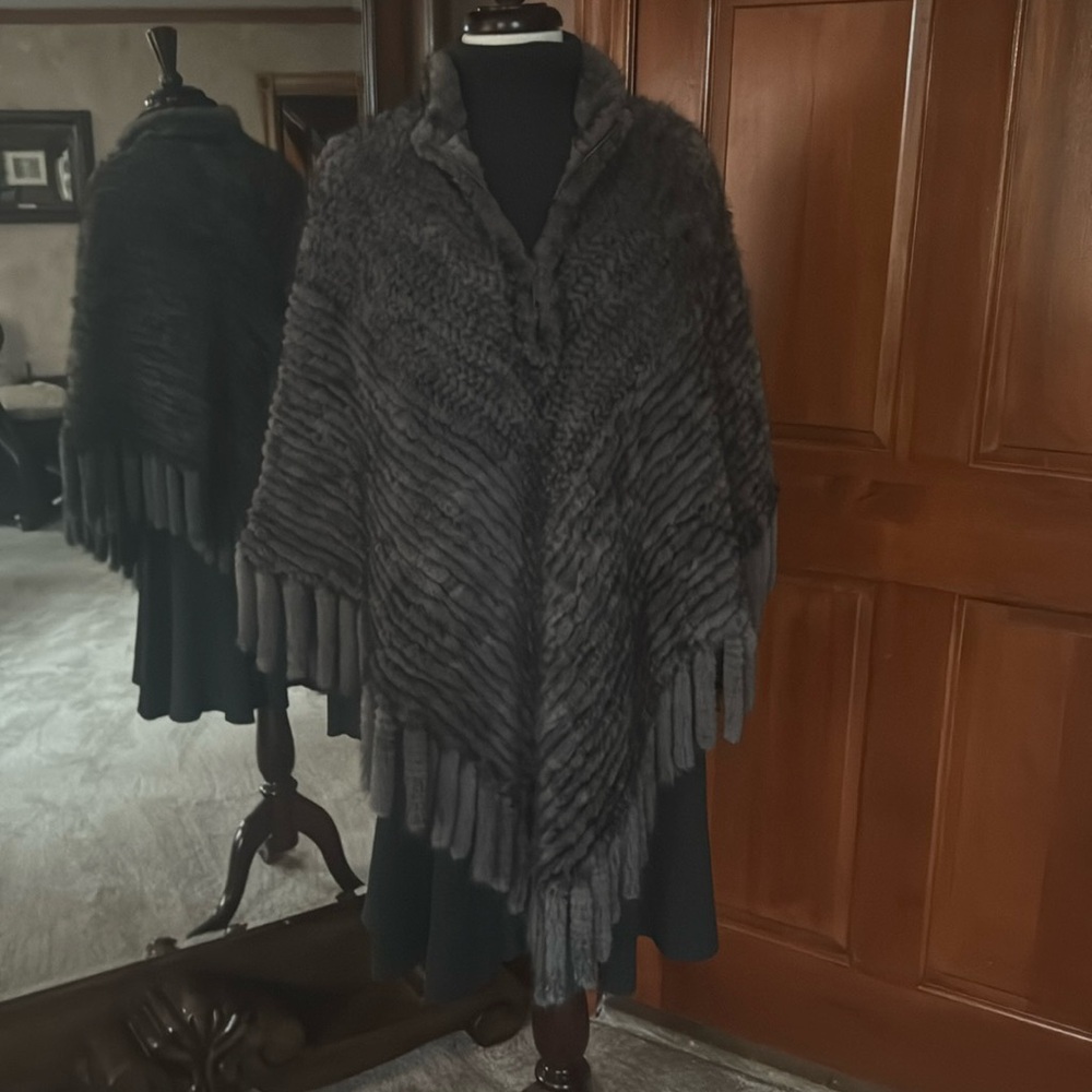 Genuine Mink Poncho
